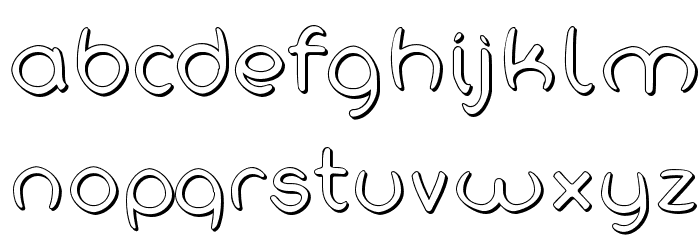 H2O Shadow Font LOWERCASE