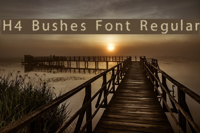H4 Bushes Font Regular Font examples