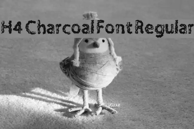 H4 Charcoal Font Regular Шрифта examples