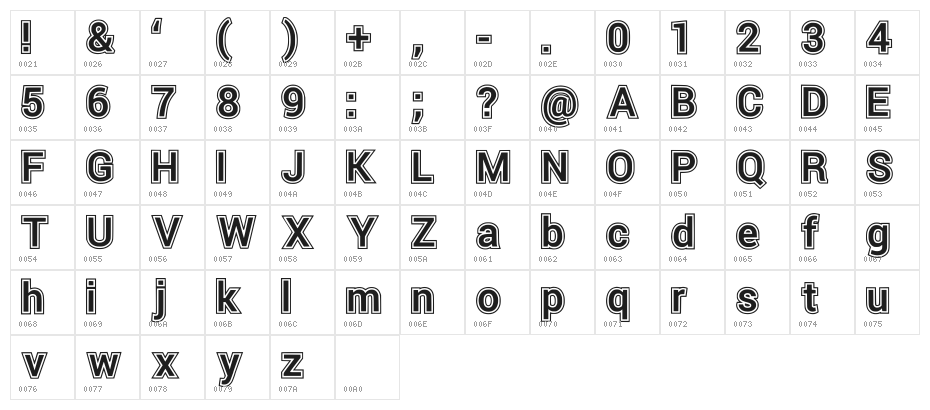 H4 Ketan Font Regular Character Map