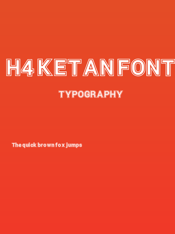 H4 Ketan Font Regular Poster