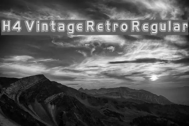 H4 Vintage Retro Regular Шрифта examples