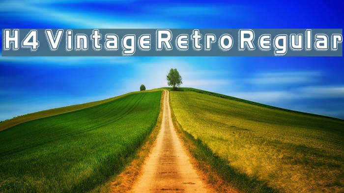 H4 Vintage Retro Regular Font examples