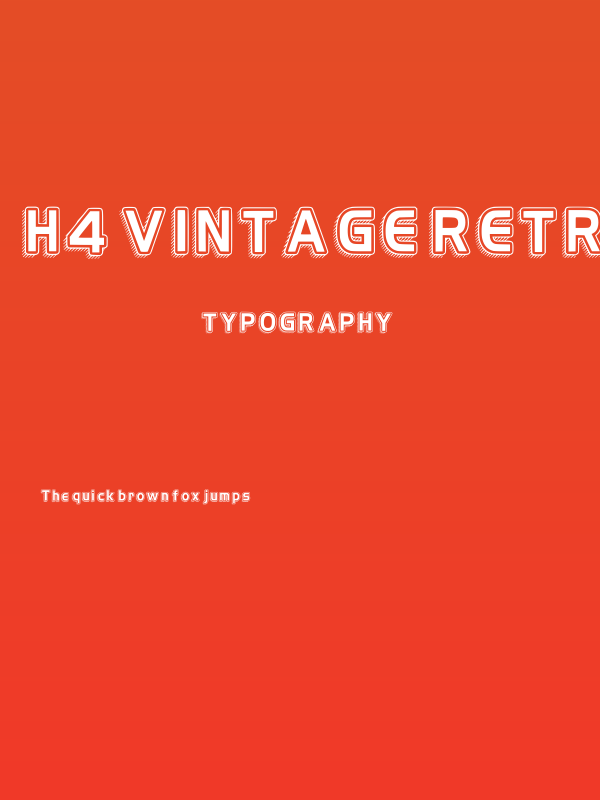 H4 Vintage Retro Regular Poster