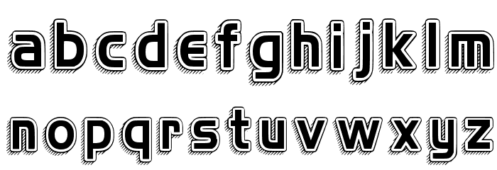 H4 Vintage Retro Regular Font LOWERCASE