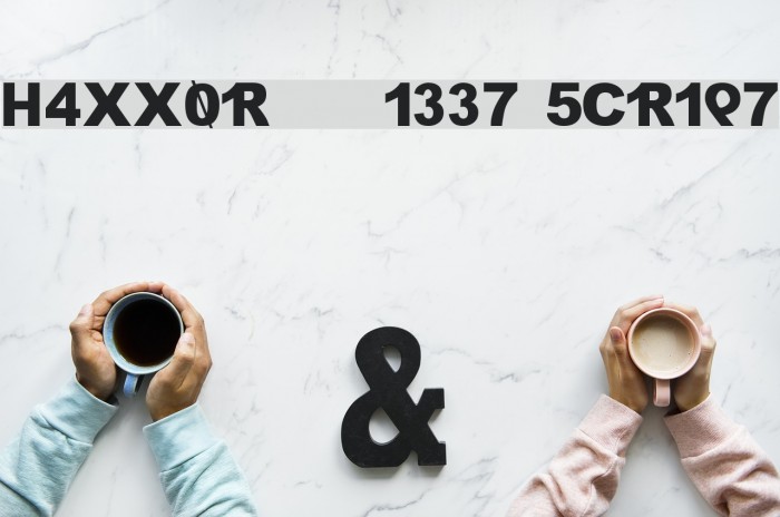 H4XX0R 1337 5CR1P7 Font examples