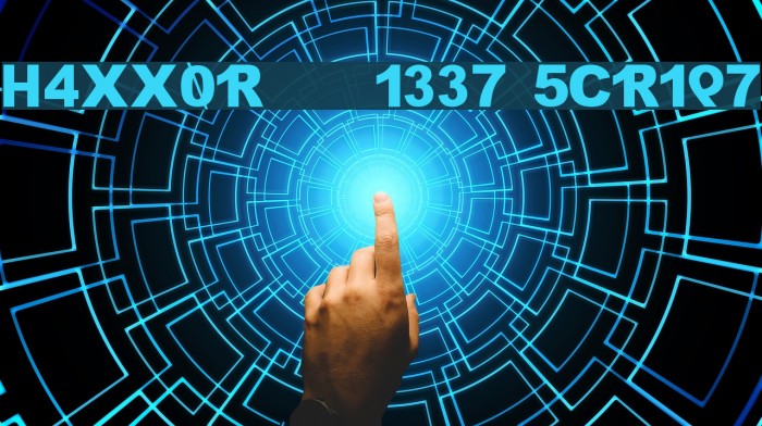 H4XX0R 1337 5CR1P7 Font examples
