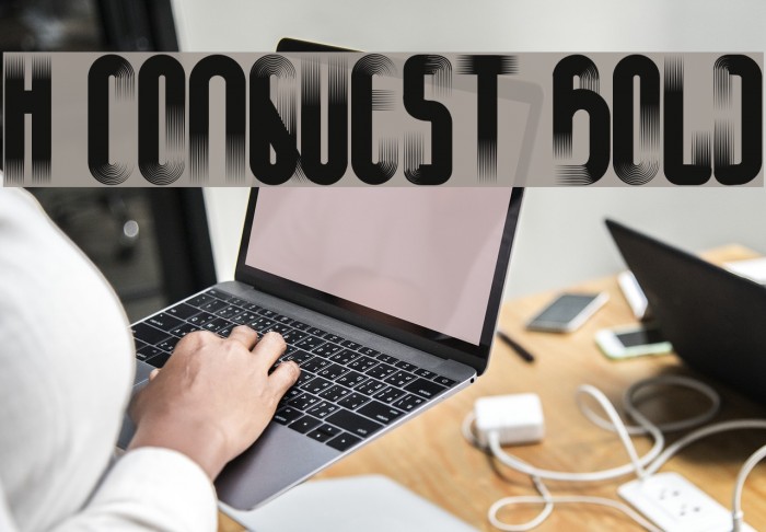 H74 Conquest Bold Font examples
