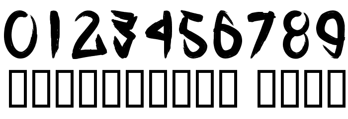 H74 Corpse Paint Font OTHER CHARS