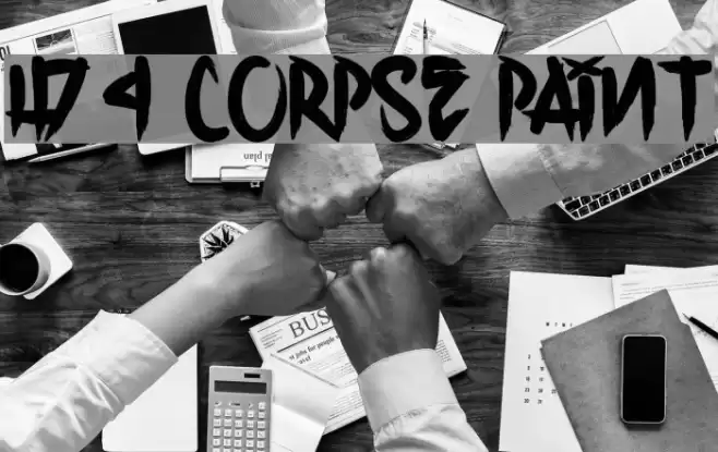 H74 Corpse Paint Шрифта examples