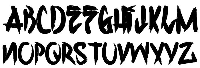 H74 Corpse Paint Font LOWERCASE