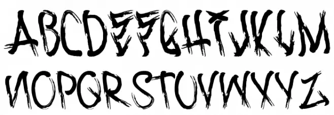 H74 Corpse Smudge Schriftart Groß