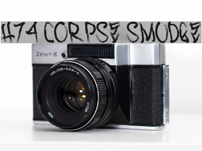 H74 Corpse Smudge Font examples