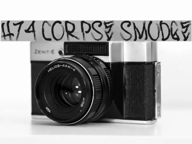 H74 Corpse Smudge Шрифта examples