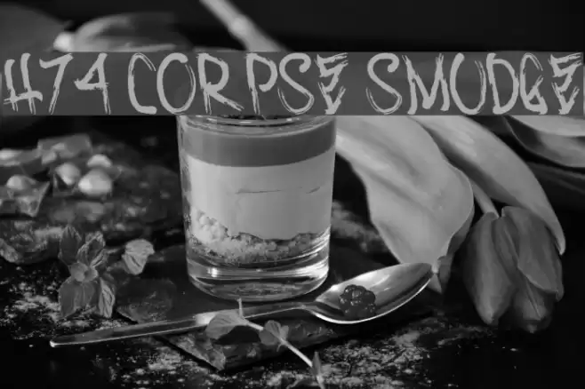 H74 Corpse Smudge Шрифта examples