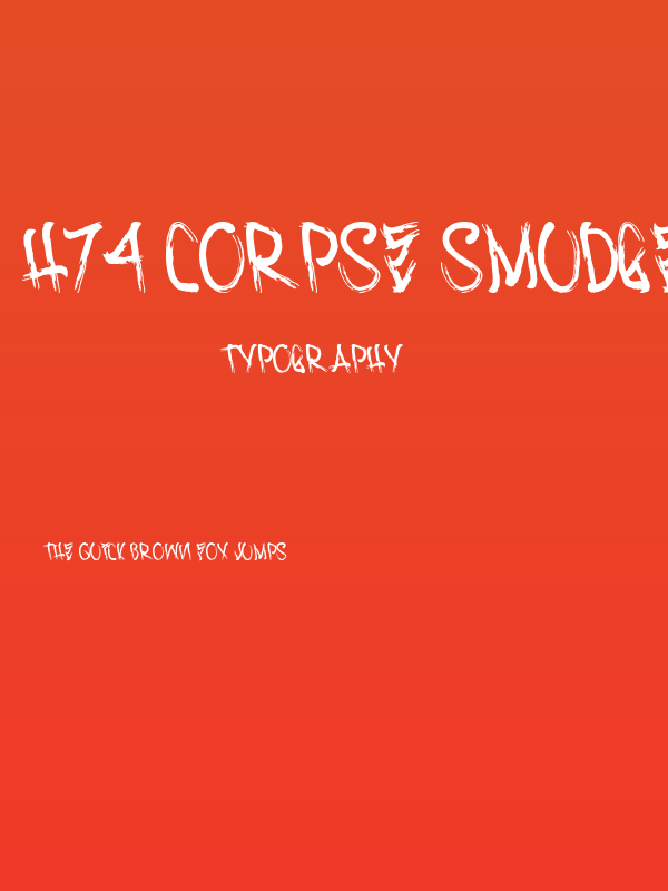 H74 Corpse Smudge Poster