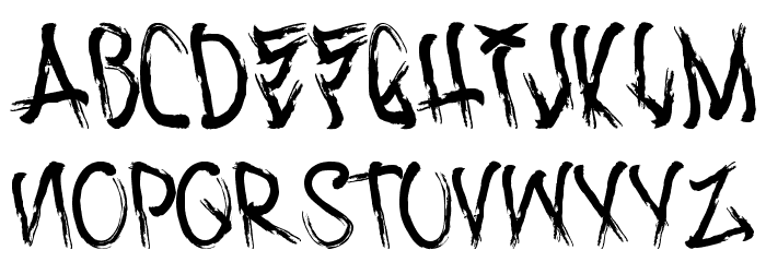 H74 Corpse Smudge Font LOWERCASE