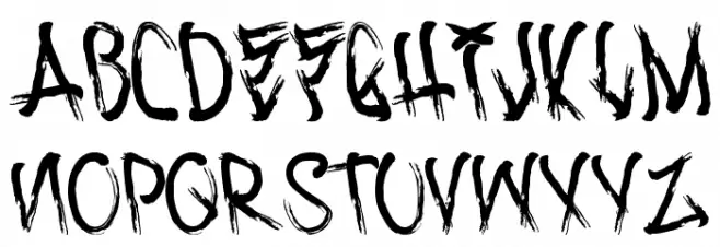 H74 Corpse Smudge 字体 小写