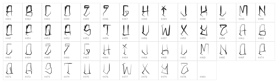 H74 Corpus Delicti Character Map