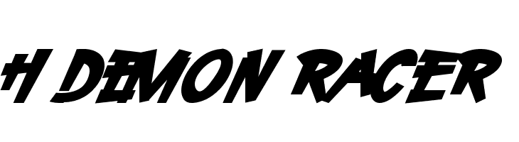 H74 Demon Racer  font caratteri gratis