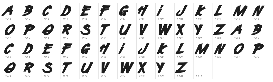 H74 Demon Racer Character Map