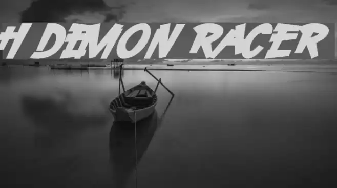 H74 Demon Racer Font examples