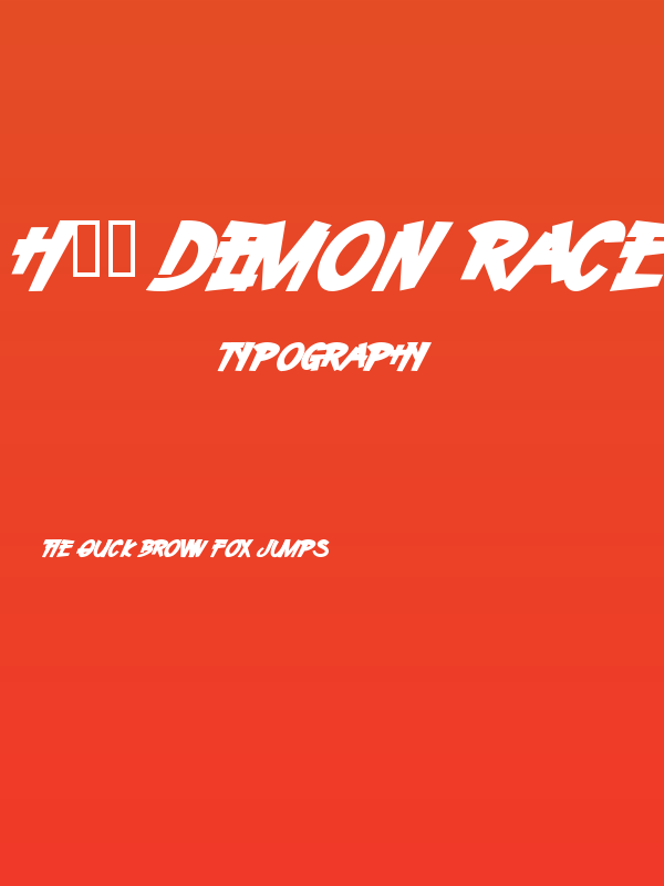 H74 Demon Racer Poster