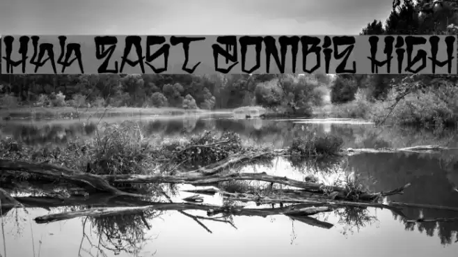 H74 East Zombie High Font examples