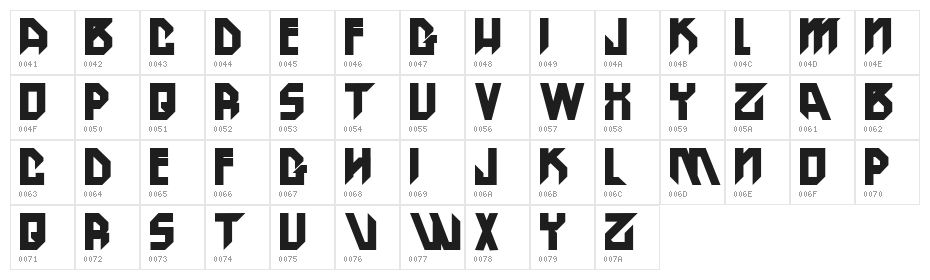 H74 Federation Character Map