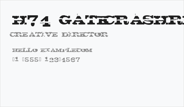 H74 Gatecrashre Normal Business Card