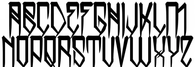 H74 Ghetto Wolves Polices MAJUSCULES