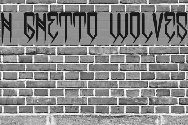 H74 Ghetto Wolves Schriftart examples