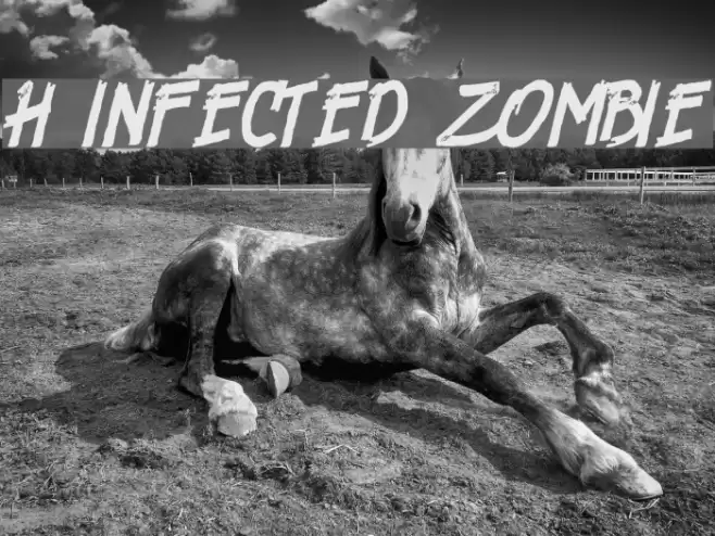 H74 Infected Zombie Schriftart examples
