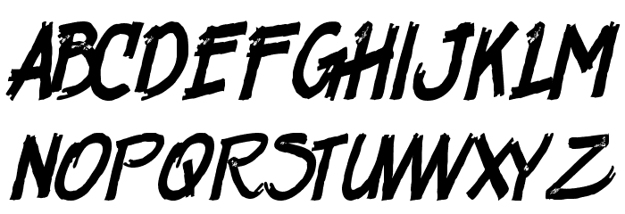 H74 Infected Zombie Schriftart Kleinbuchstaben