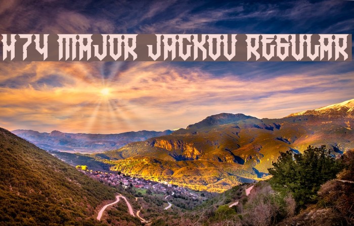 H74 Major Jackov Regular Шрифта examples