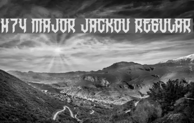 H74 Major Jackov Regular Шрифта examples
