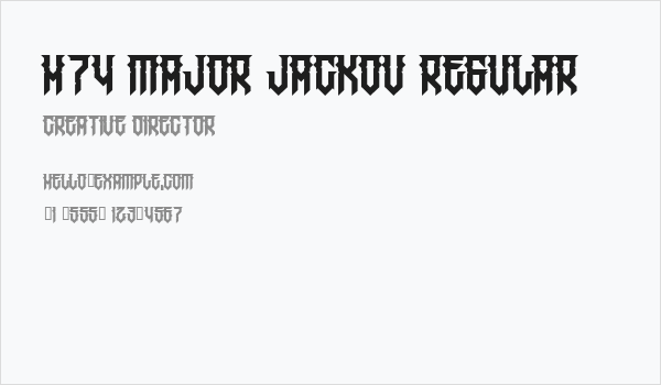 H74 Major Jackov Regular Business Card