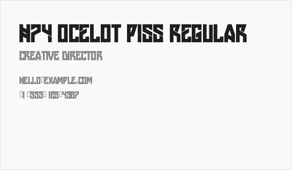 H74 Ocelot Piss Regular Business Card