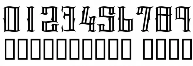 H74 Pistola Font OTHER CHARS