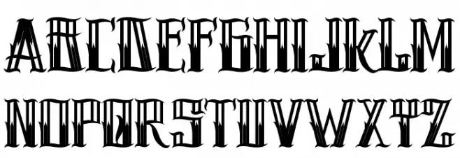 H74 Pistola Font UPPERCASE