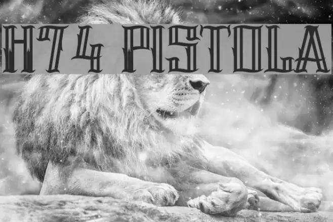 H74 Pistola Schriftart examples