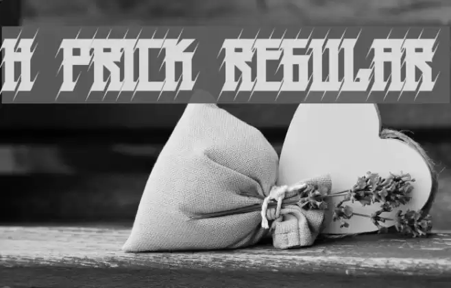 H74 Prick Regular Font examples