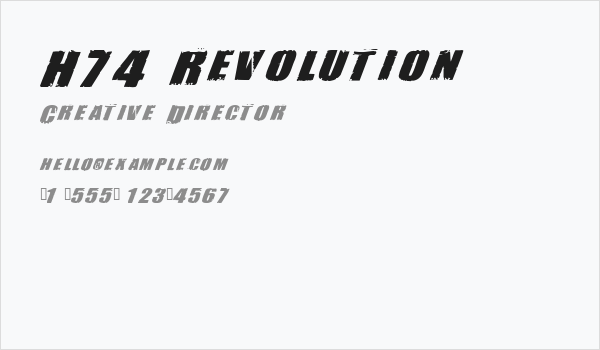H74 Revolution Business Card