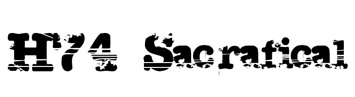 H74 Sacrafical  Скачать бесплатные шрифты