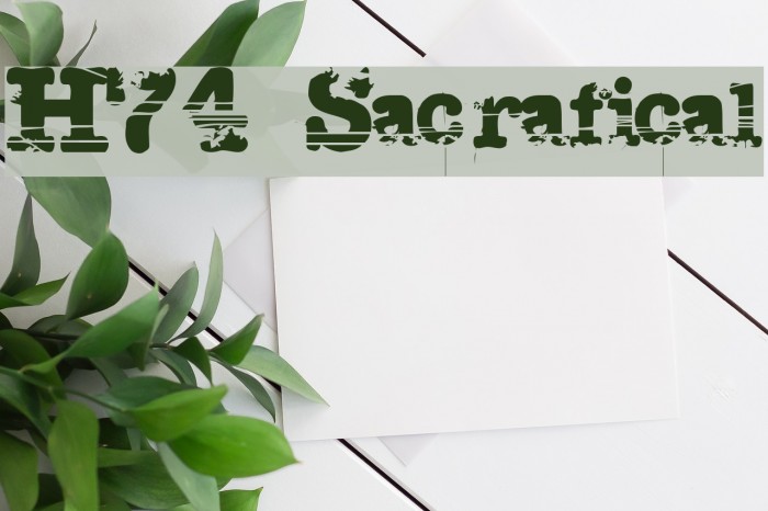 H74 Sacrafical Font examples