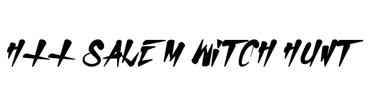 H74 Salem Witch Hunt Font