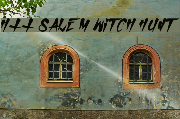 H74 Salem Witch Hunt Schriftart examples