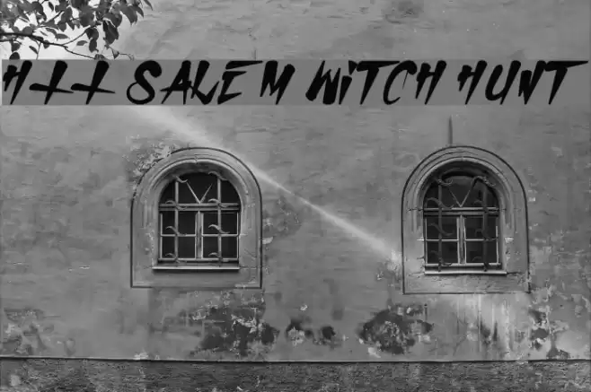 H74 Salem Witch Hunt Schriftart examples