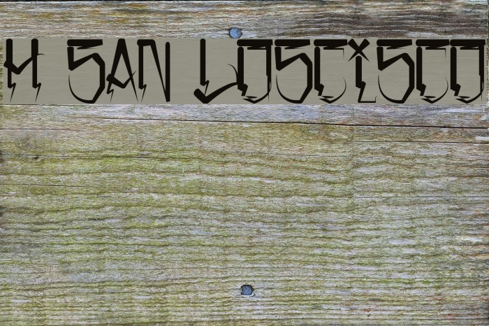 H74 San Loscisco Schriftart examples
