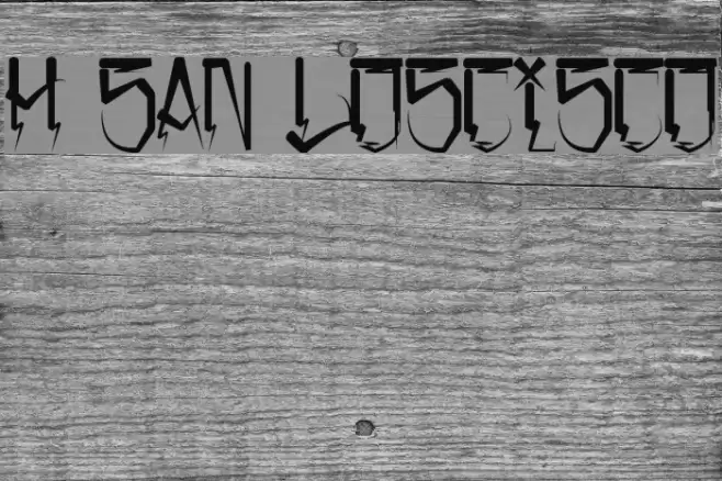 H74 San Loscisco Schriftart examples